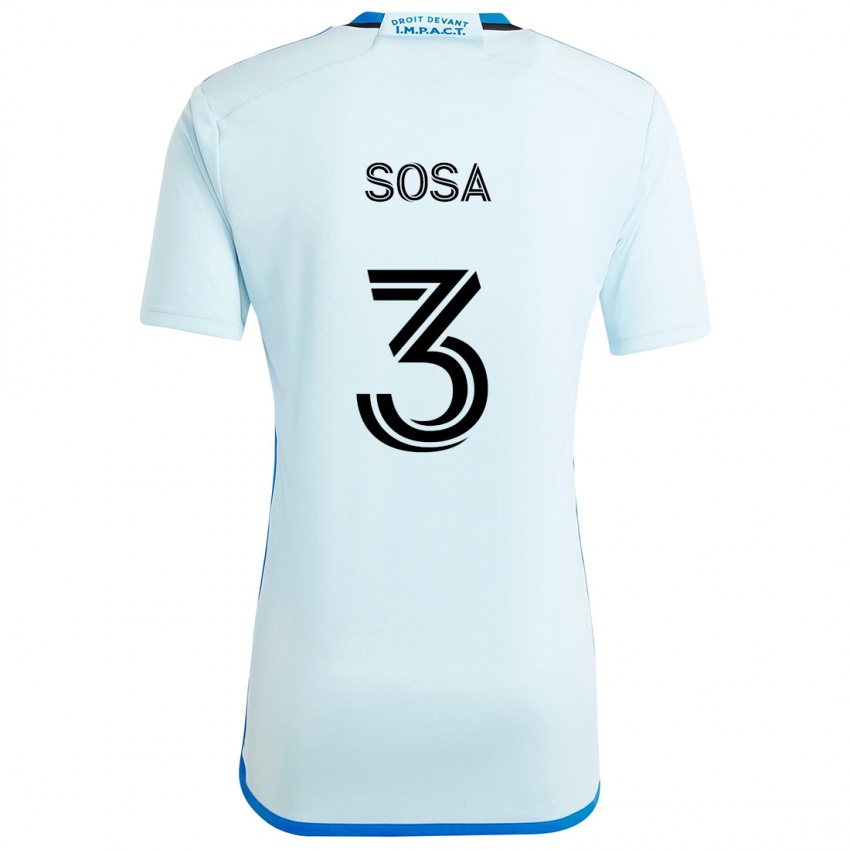 Criança Camisola Joaquín Sosa #3 Gelo Azul Alternativa 2024/25 Camisa