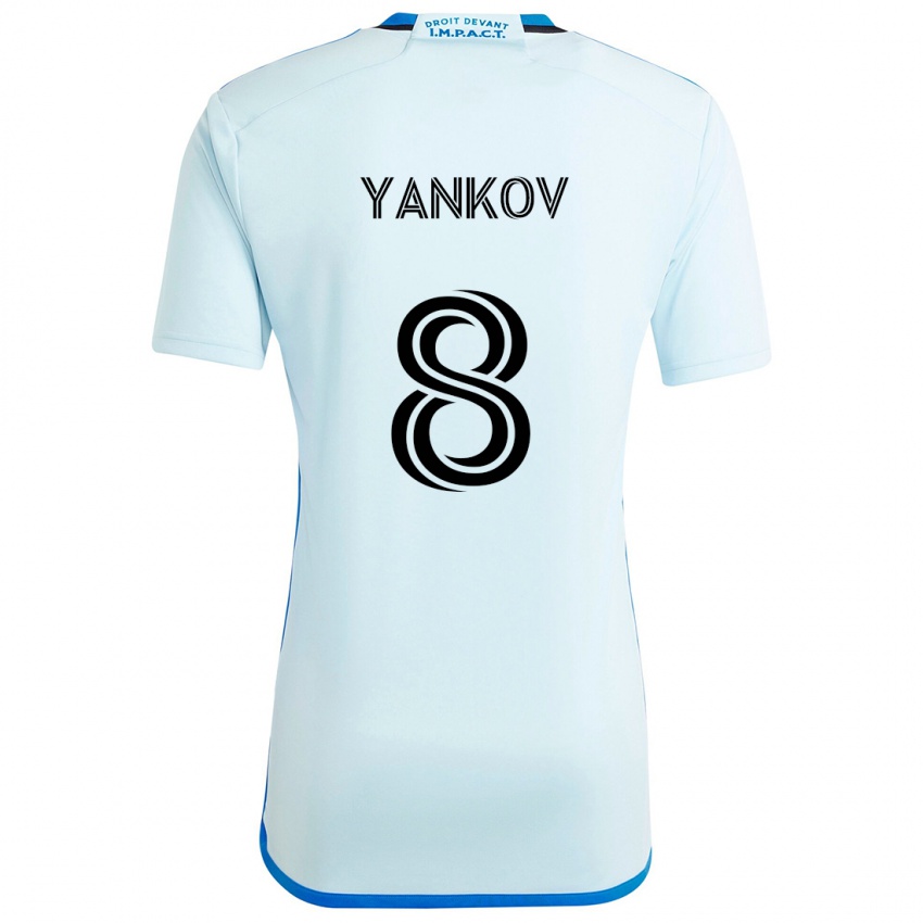 Criança Camisola Dominik Yankov #8 Gelo Azul Alternativa 2024/25 Camisa