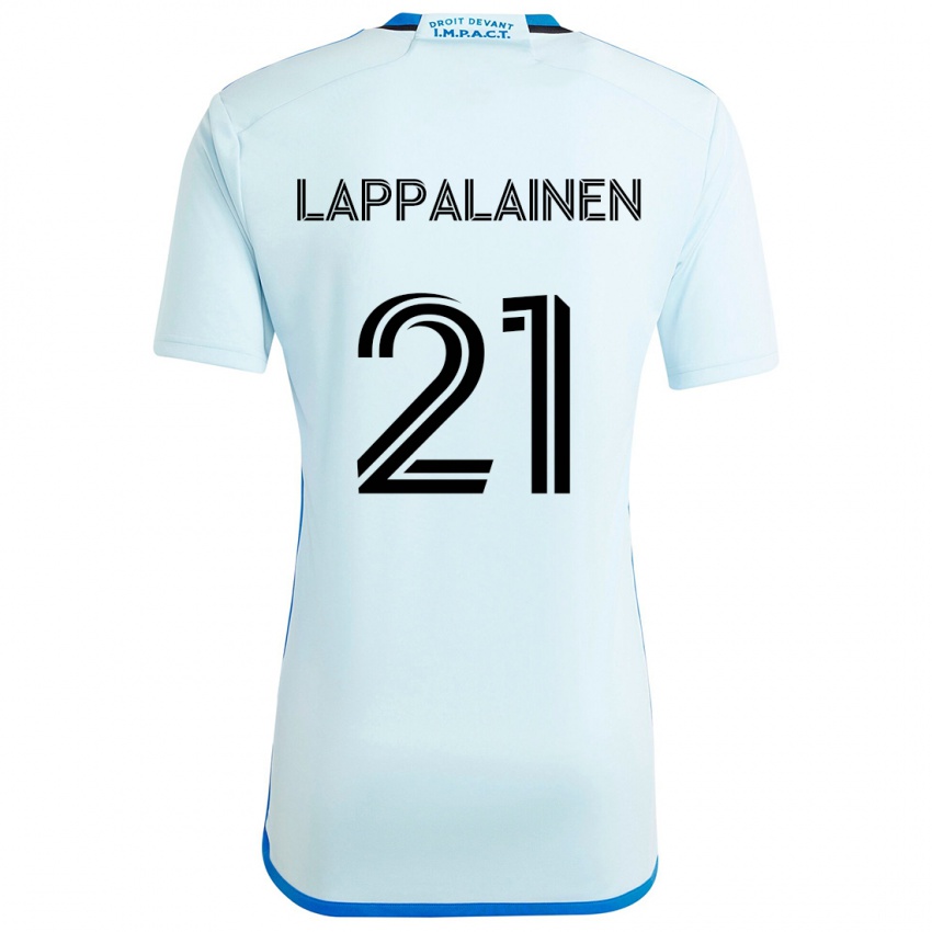 Criança Camisola Lassi Lappalainen #21 Gelo Azul Alternativa 2024/25 Camisa