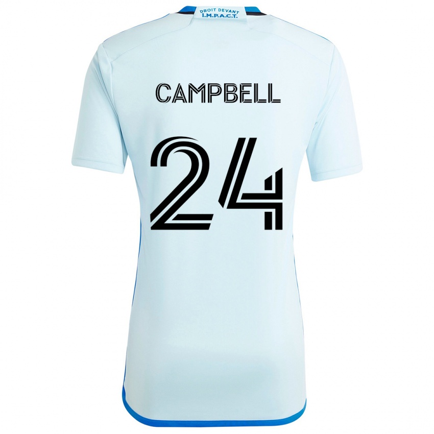 Criança Camisola George Campbell #24 Gelo Azul Alternativa 2024/25 Camisa