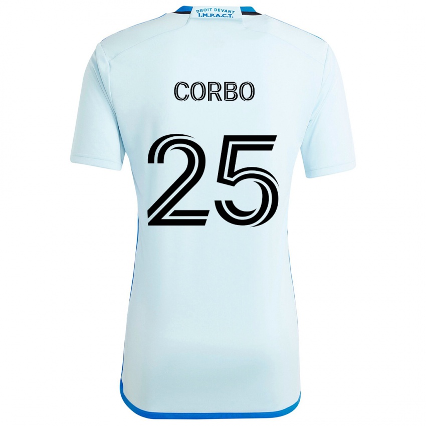 Criança Camisola Gabriele Corbo #25 Gelo Azul Alternativa 2024/25 Camisa