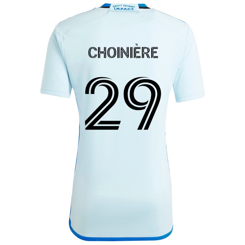 Criança Camisola Mathieu Choinière #29 Gelo Azul Alternativa 2024/25 Camisa