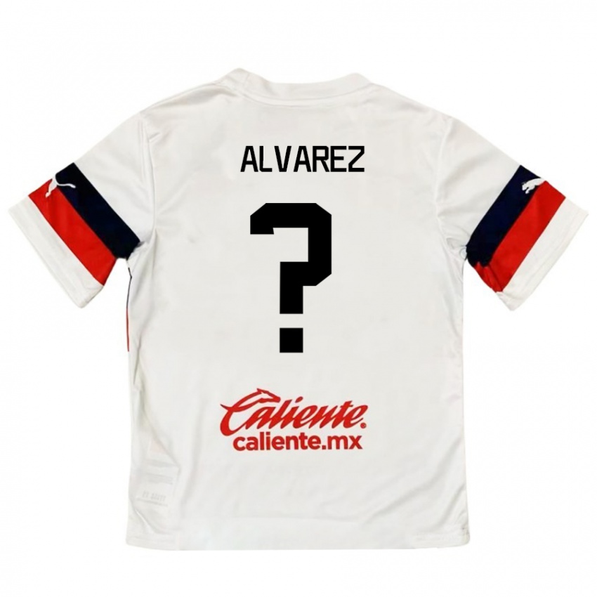 Criança Camisola Sergio Álvarez #0 Branco Vermelho Alternativa 2024/25 Camisa