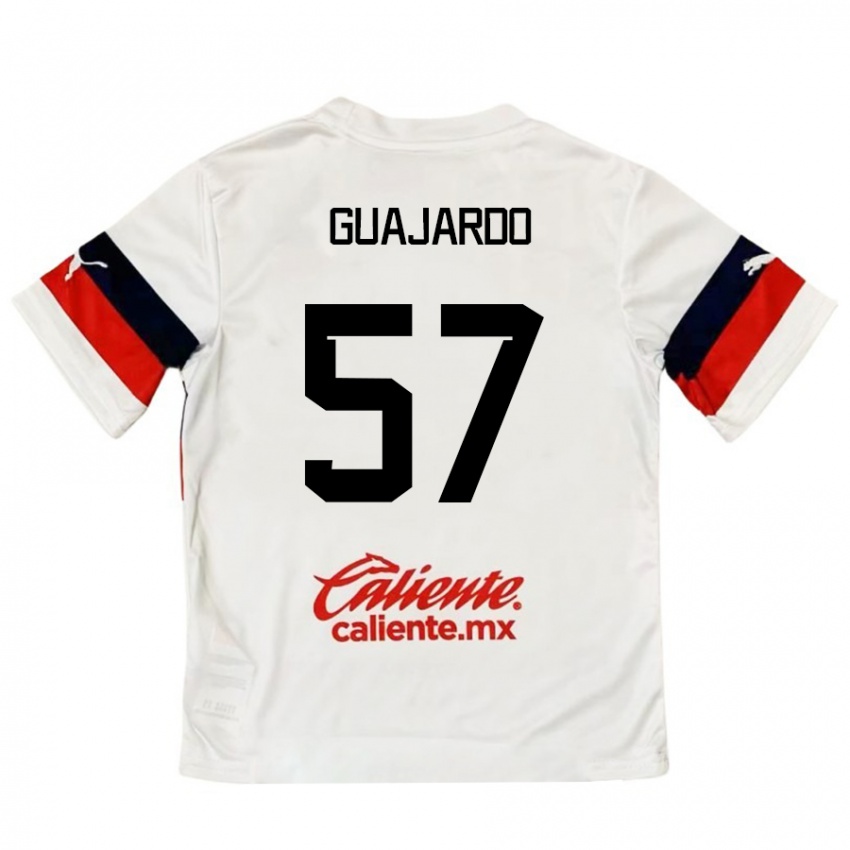 Criança Camisola Dylan Guajardo #57 Branco Vermelho Alternativa 2024/25 Camisa