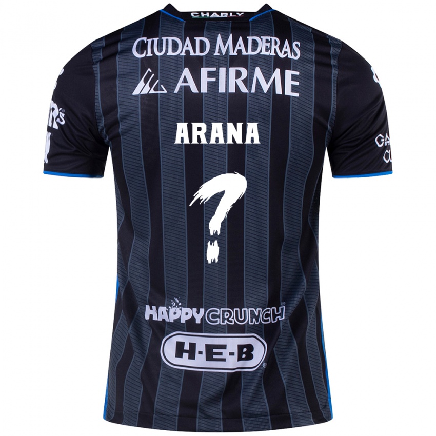 Criança Camisola Alejandro Arana #0 Branco Preto Alternativa 2024/25 Camisa