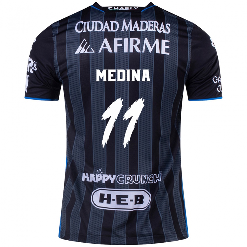 Criança Camisola Alan Medina #11 Branco Preto Alternativa 2024/25 Camisa