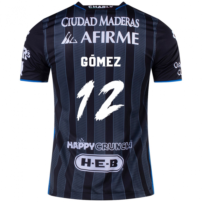 Criança Camisola Jaime Gómez #12 Branco Preto Alternativa 2024/25 Camisa