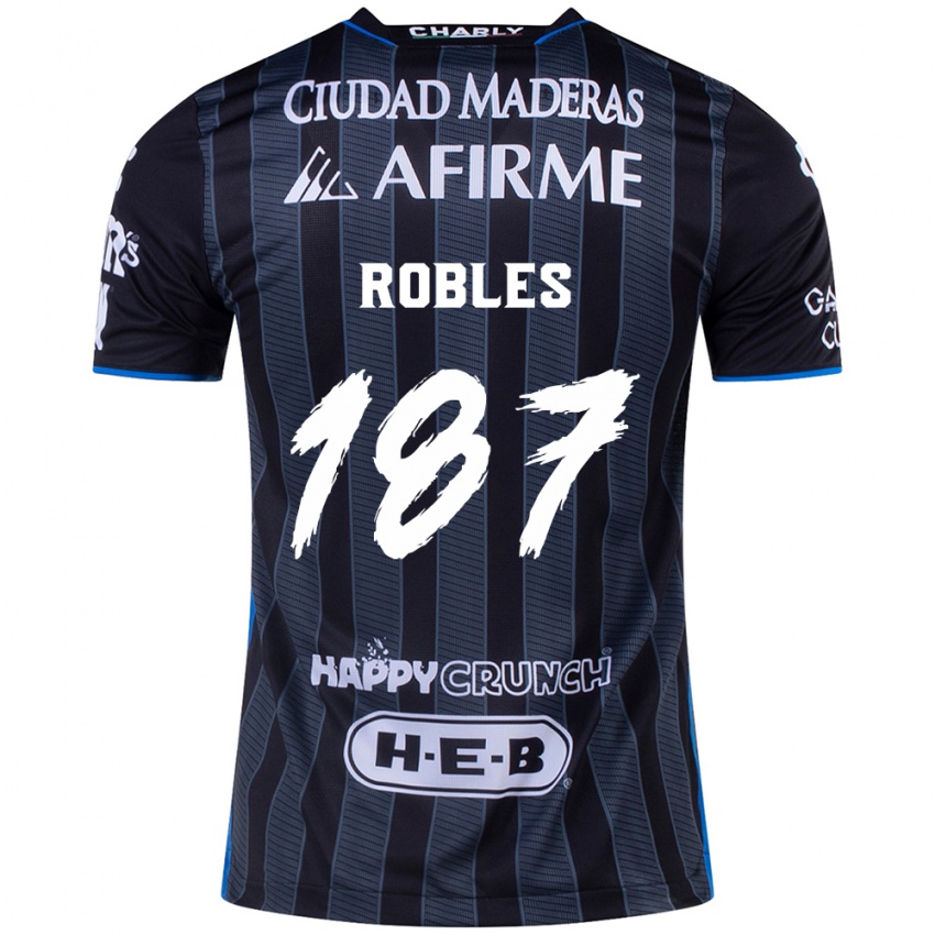 Criança Camisola Juan Robles #187 Branco Preto Alternativa 2024/25 Camisa