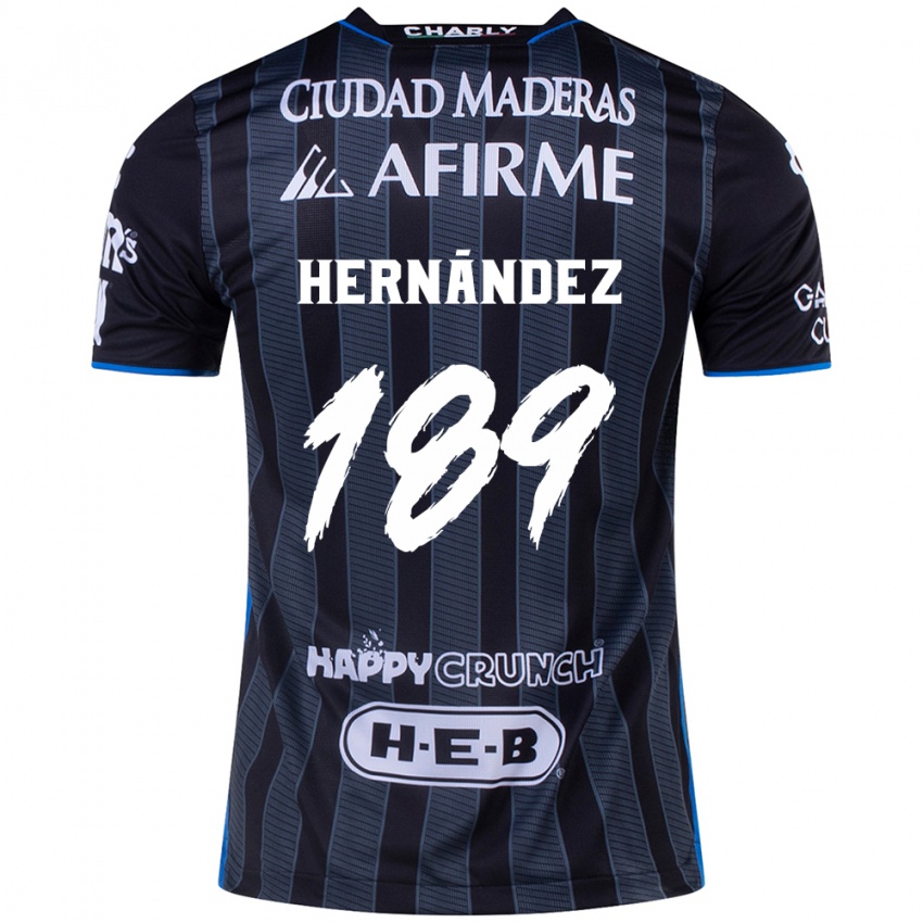 Criança Camisola Sebastián Hernández #189 Branco Preto Alternativa 2024/25 Camisa