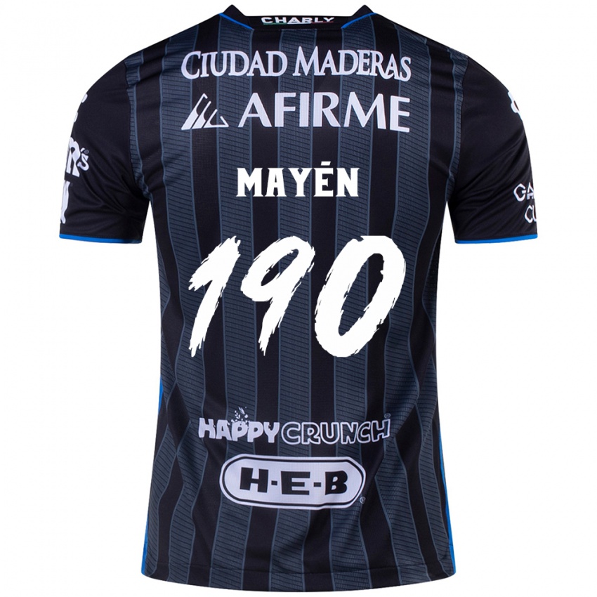 Criança Camisola Eduardo Mayén #190 Branco Preto Alternativa 2024/25 Camisa