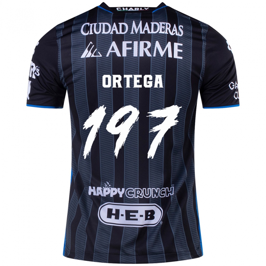 Criança Camisola Javier Ortega #197 Branco Preto Alternativa 2024/25 Camisa