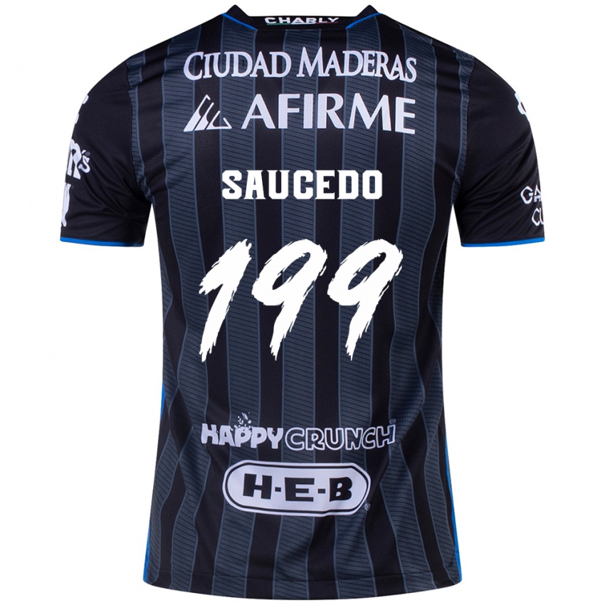 Criança Camisola Christian Saucedo #199 Branco Preto Alternativa 2024/25 Camisa