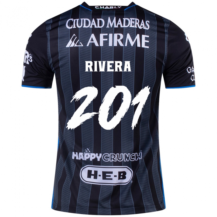 Criança Camisola Christian Rivera #201 Branco Preto Alternativa 2024/25 Camisa