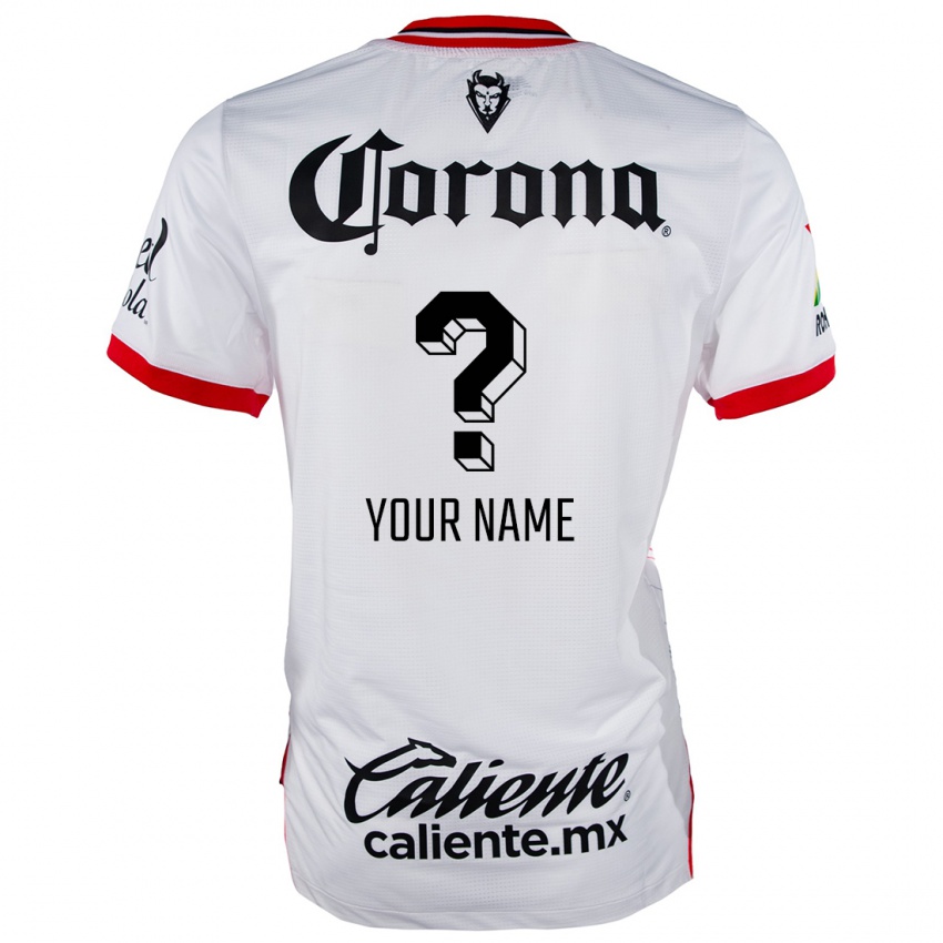 Criança Camisola Seu Nome #0 Branco Vermelho Alternativa 2024/25 Camisa