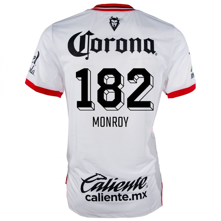 Criança Camisola Brayan Monroy #182 Branco Vermelho Alternativa 2024/25 Camisa