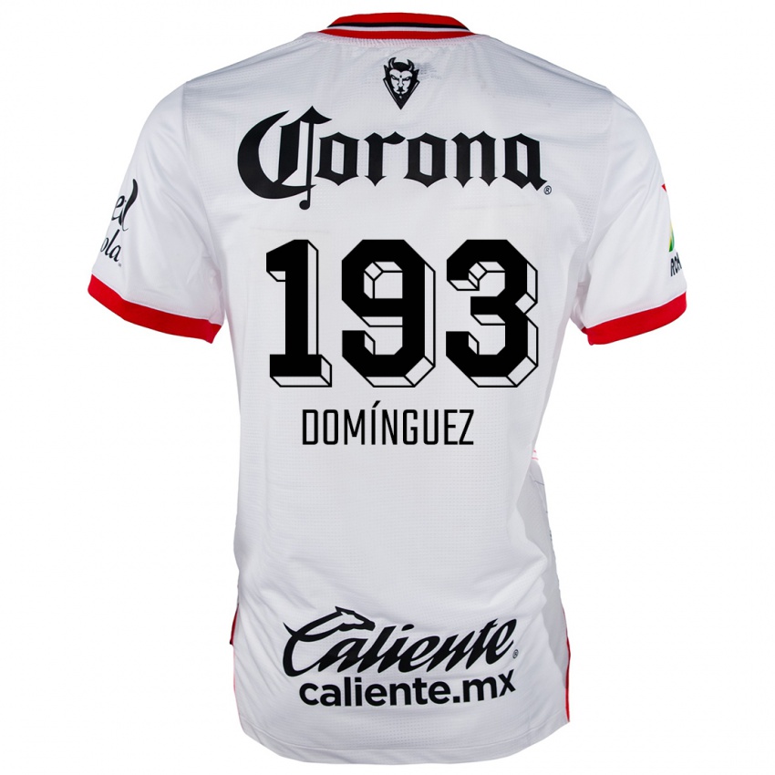 Criança Camisola Iker Domínguez #193 Branco Vermelho Alternativa 2024/25 Camisa