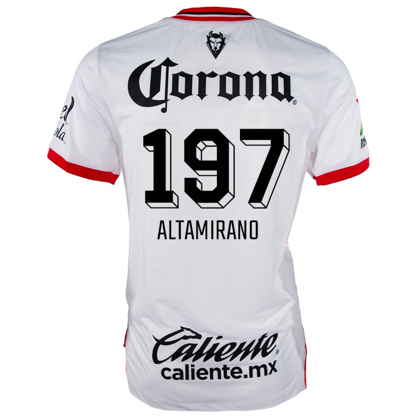 Criança Camisola Óscar Altamirano #197 Branco Vermelho Alternativa 2024/25 Camisa