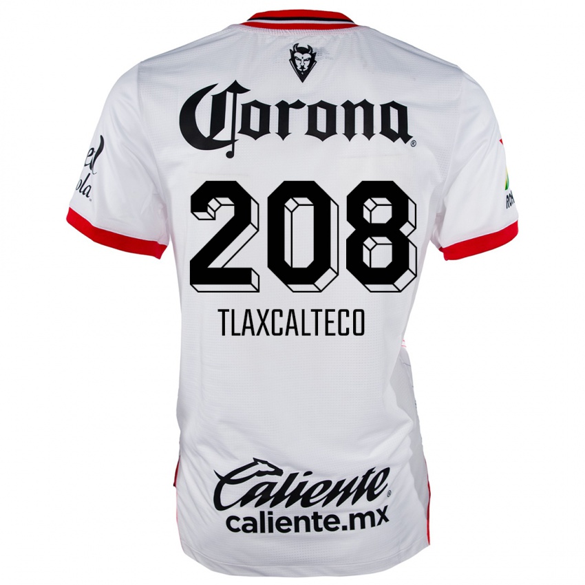 Criança Camisola Sait Tlaxcalteco #208 Branco Vermelho Alternativa 2024/25 Camisa