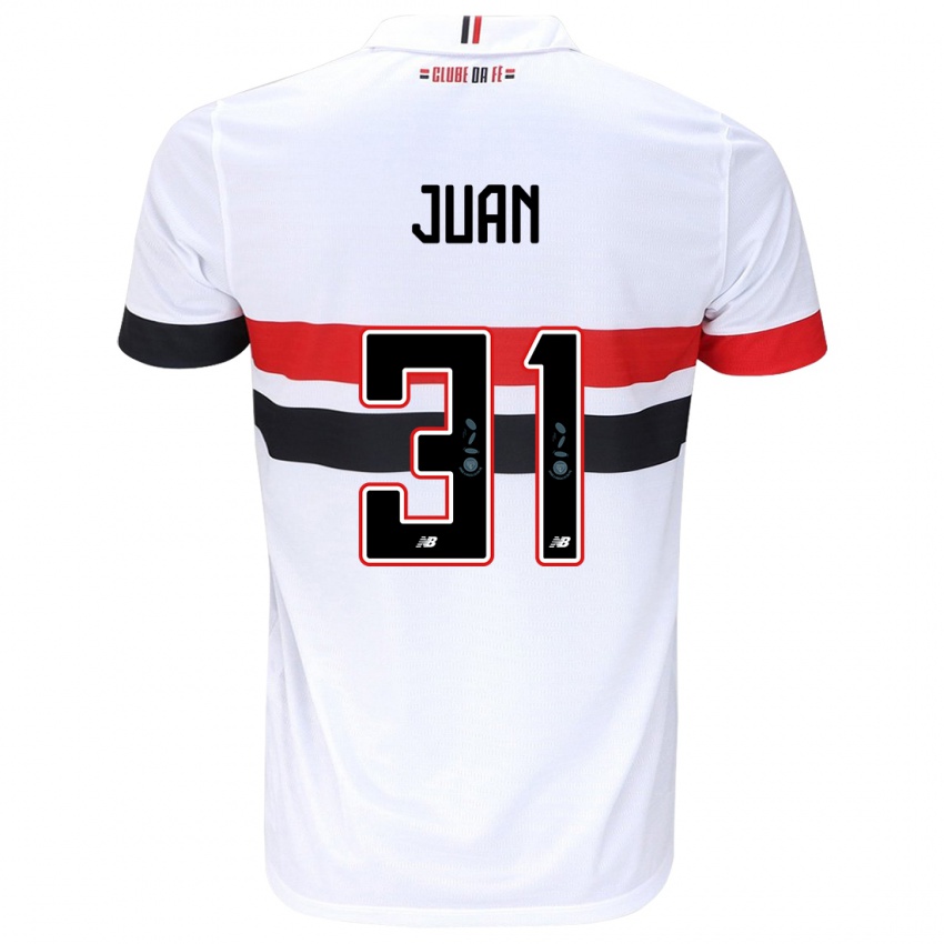 Homem Camisola Juan #31 Branco Vermelho Preto Principal 2024/25 Camisa