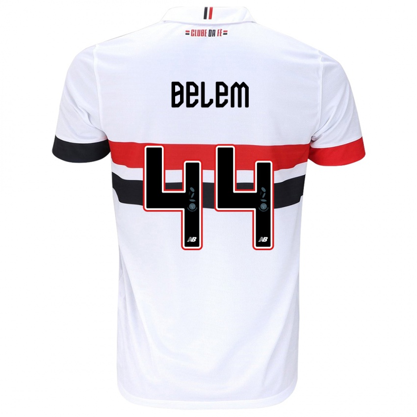 Homem Camisola Matheus Belém #44 Branco Vermelho Preto Principal 2024/25 Camisa