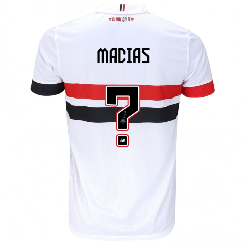 Homem Camisola Juan Macías #0 Branco Vermelho Preto Principal 2024/25 Camisa