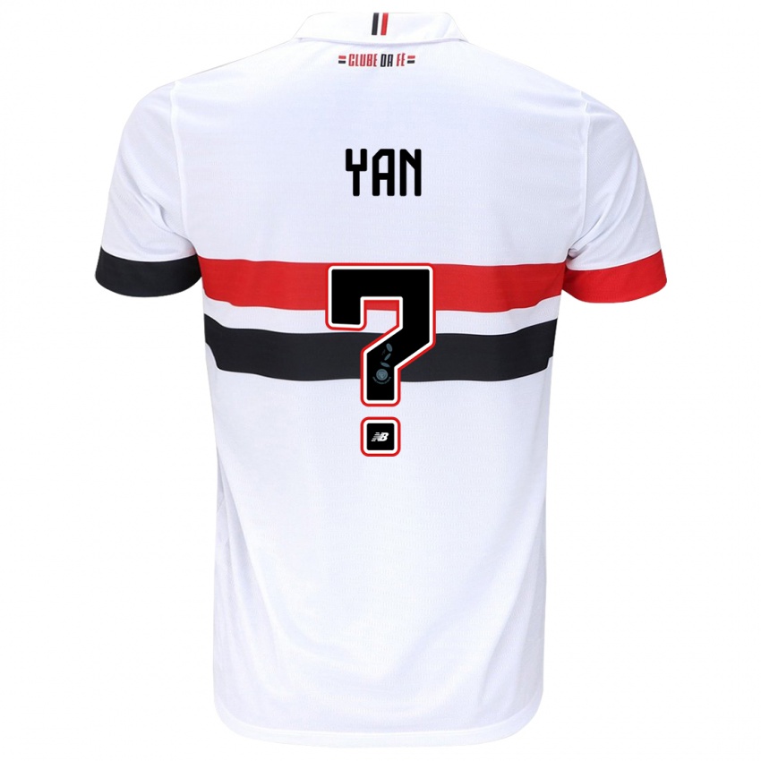 Homem Camisola Arthur Yan #0 Branco Vermelho Preto Principal 2024/25 Camisa