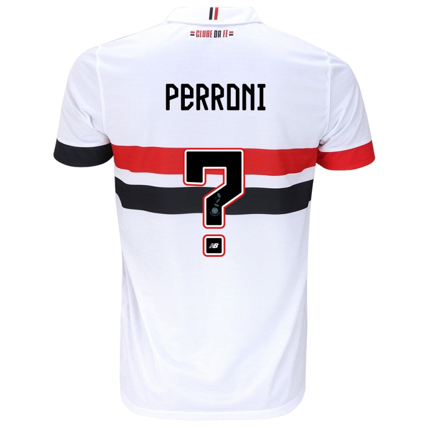 Homem Camisola Enzo Perroni #0 Branco Vermelho Preto Principal 2024/25 Camisa