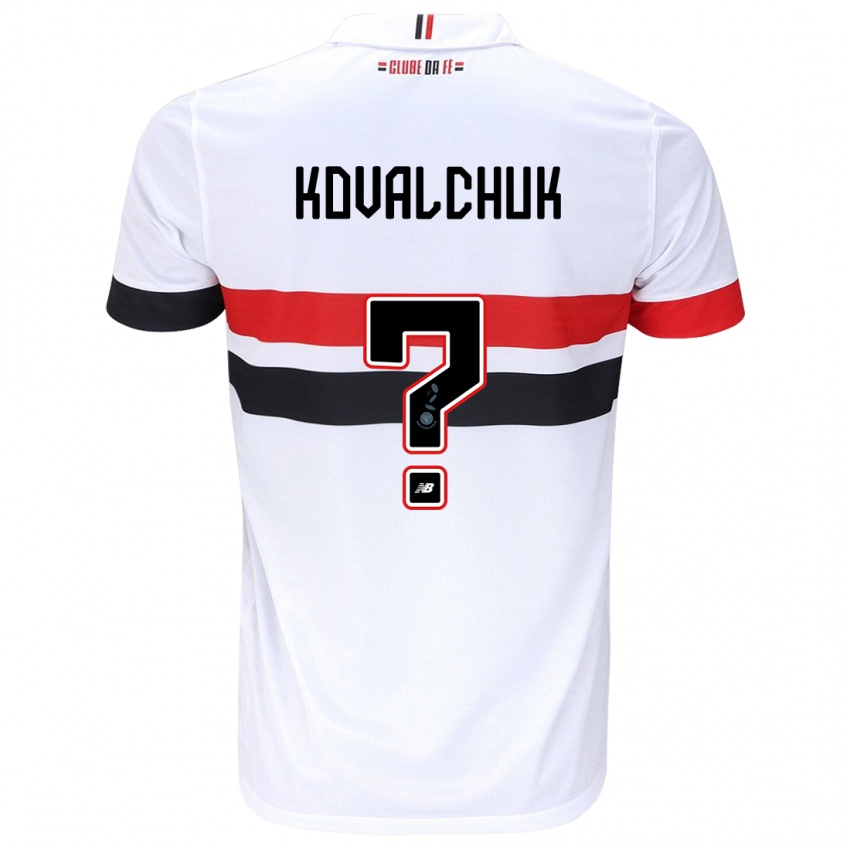 Homem Camisola Filipp Kovalchuk #0 Branco Vermelho Preto Principal 2024/25 Camisa