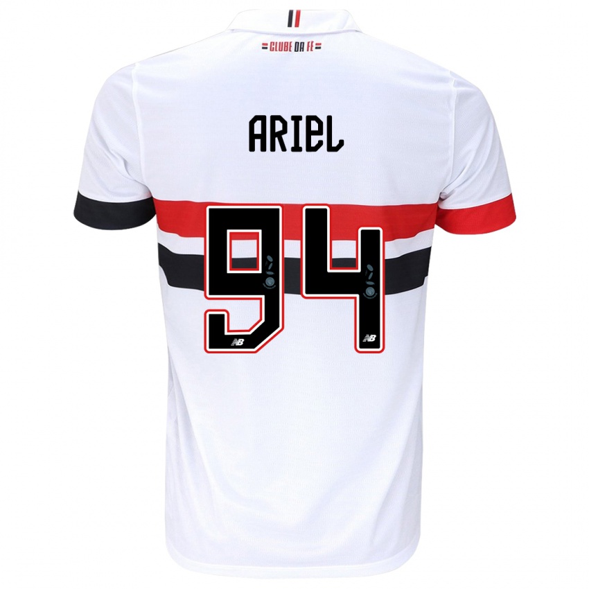 Homem Camisola Ariel #94 Branco Vermelho Preto Principal 2024/25 Camisa