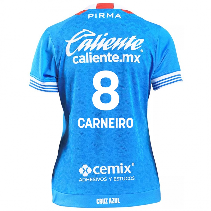 Homem Camisola Gonzalo Carneiro #8 Céu Azul Principal 2024/25 Camisa