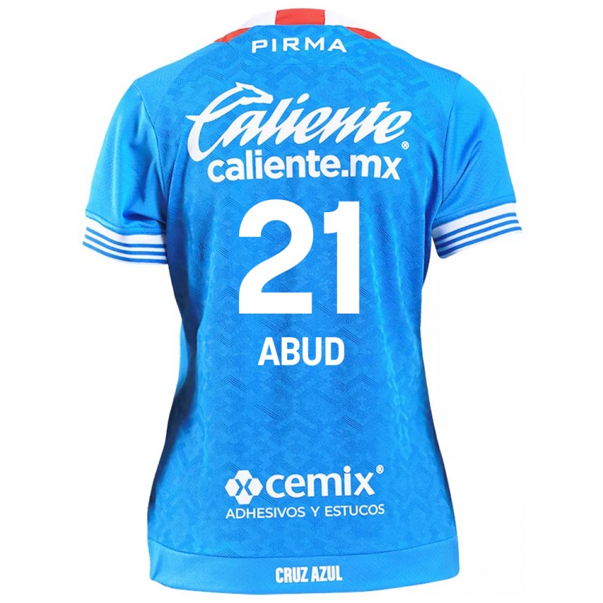 Homem Camisola Karime Abud #21 Céu Azul Principal 2024/25 Camisa