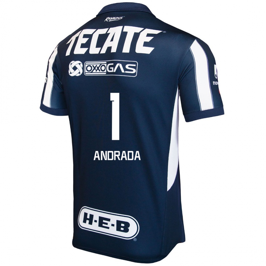 Homem Camisola Esteban Andrada #1 Azul Vermelho Branco Principal 2024/25 Camisa