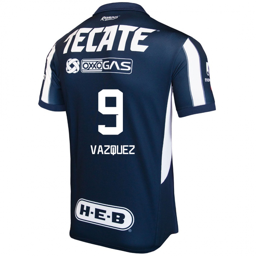 Homem Camisola Brandon Vazquez #9 Azul Vermelho Branco Principal 2024/25 Camisa