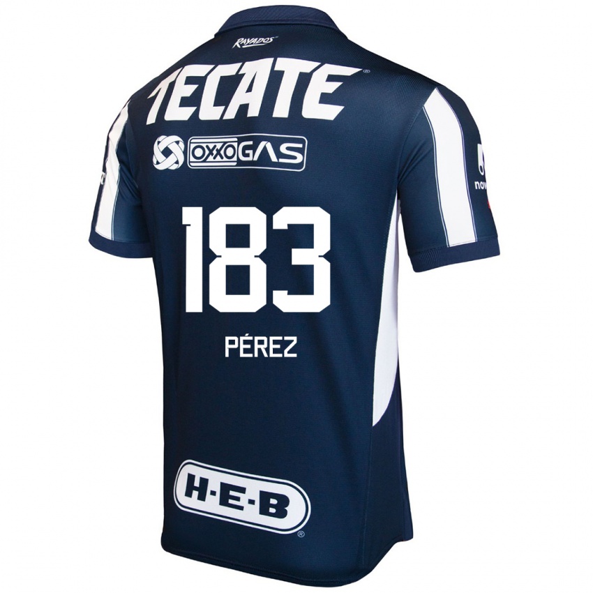 Homem Camisola Santiago Perez #183 Azul Vermelho Branco Principal 2024/25 Camisa