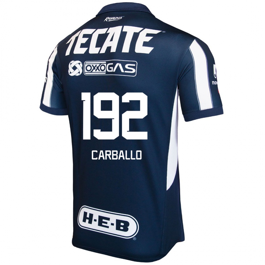 Homem Camisola Erick Carballo #192 Azul Vermelho Branco Principal 2024/25 Camisa