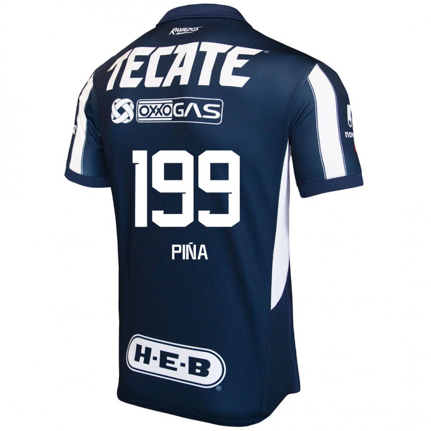 Homem Camisola Ricardo Piña #199 Azul Vermelho Branco Principal 2024/25 Camisa