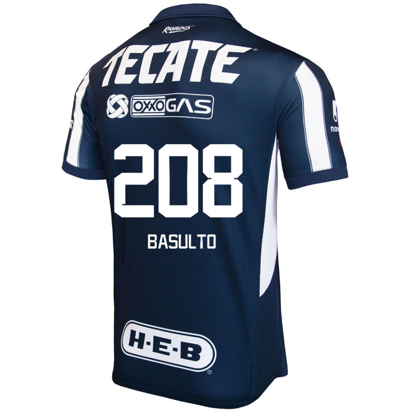 Homem Camisola Luis Basulto #208 Azul Vermelho Branco Principal 2024/25 Camisa