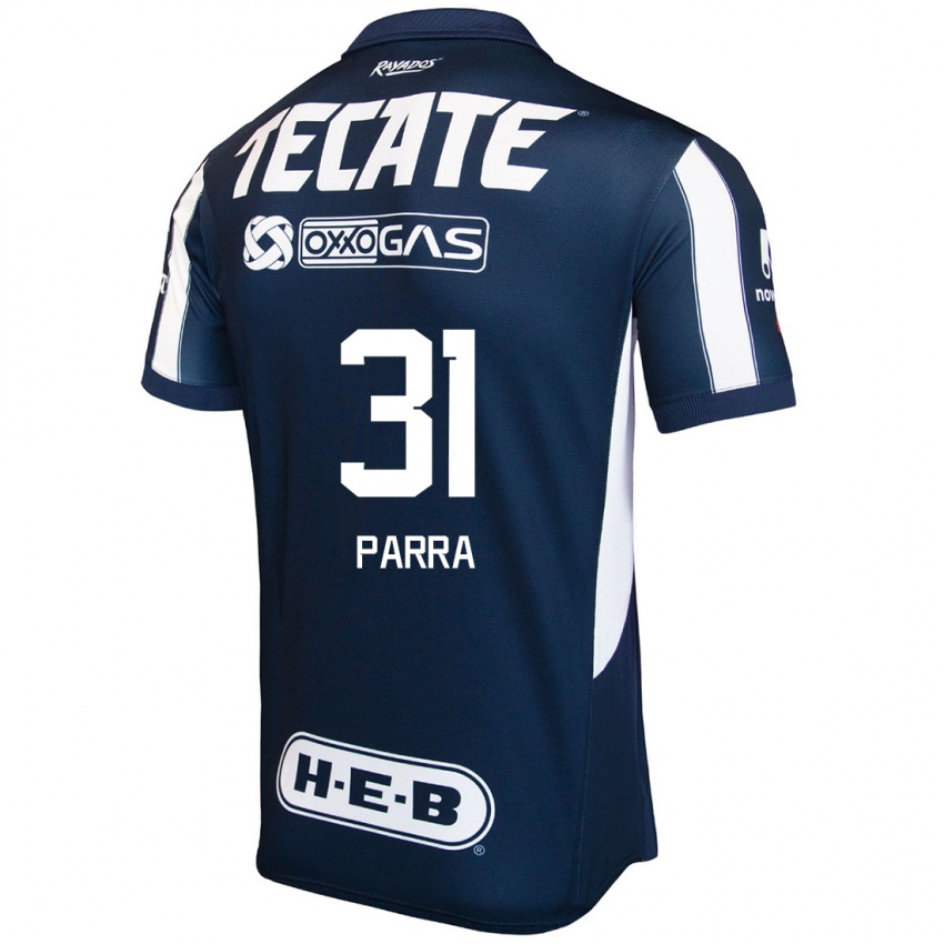 Homem Camisola Daniel Parra #31 Azul Vermelho Branco Principal 2024/25 Camisa