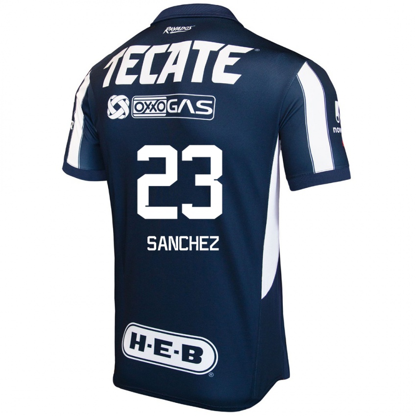 Homem Camisola Gustavo Sanchez #23 Azul Vermelho Branco Principal 2024/25 Camisa