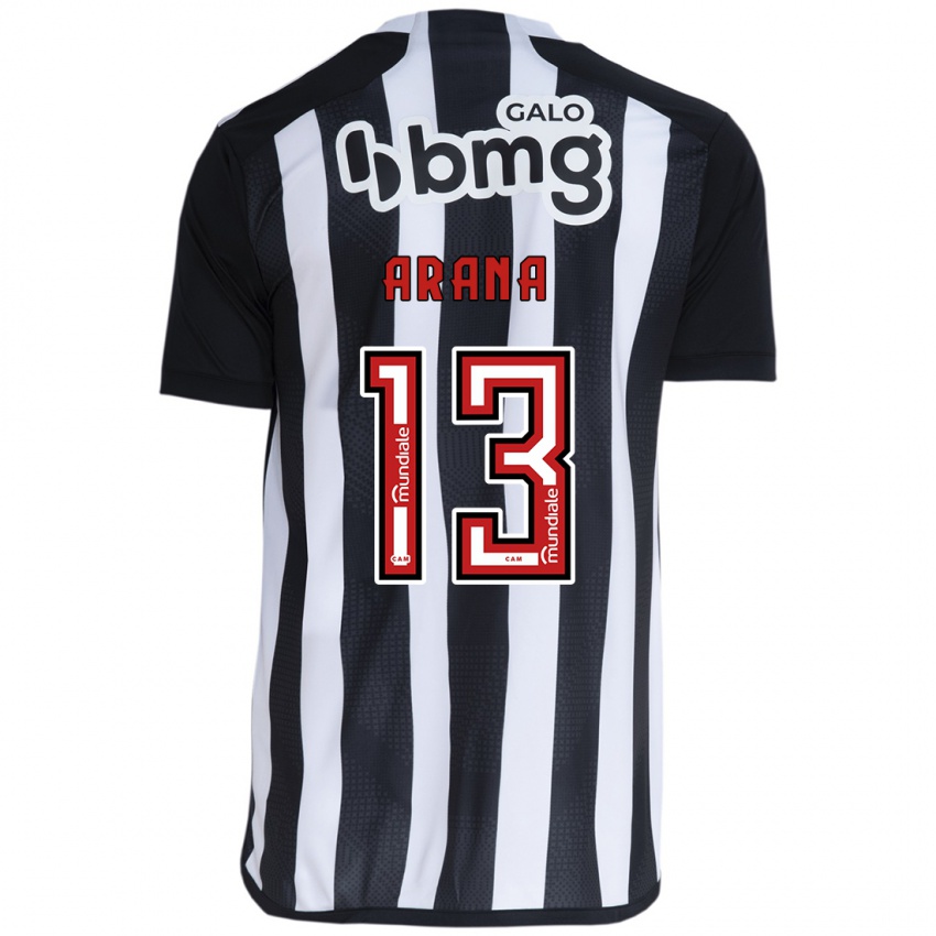 Homem Camisola Guilherme Arana #13 Branco Preto Principal 2024/25 Camisa