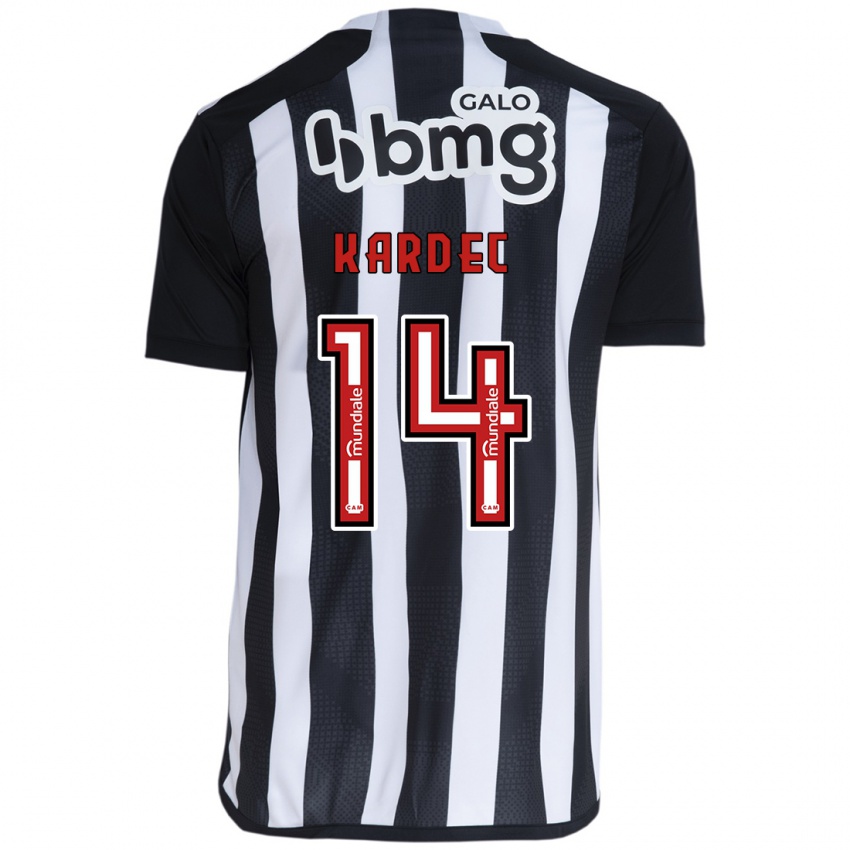 Homem Camisola Alan Kardec #14 Branco Preto Principal 2024/25 Camisa