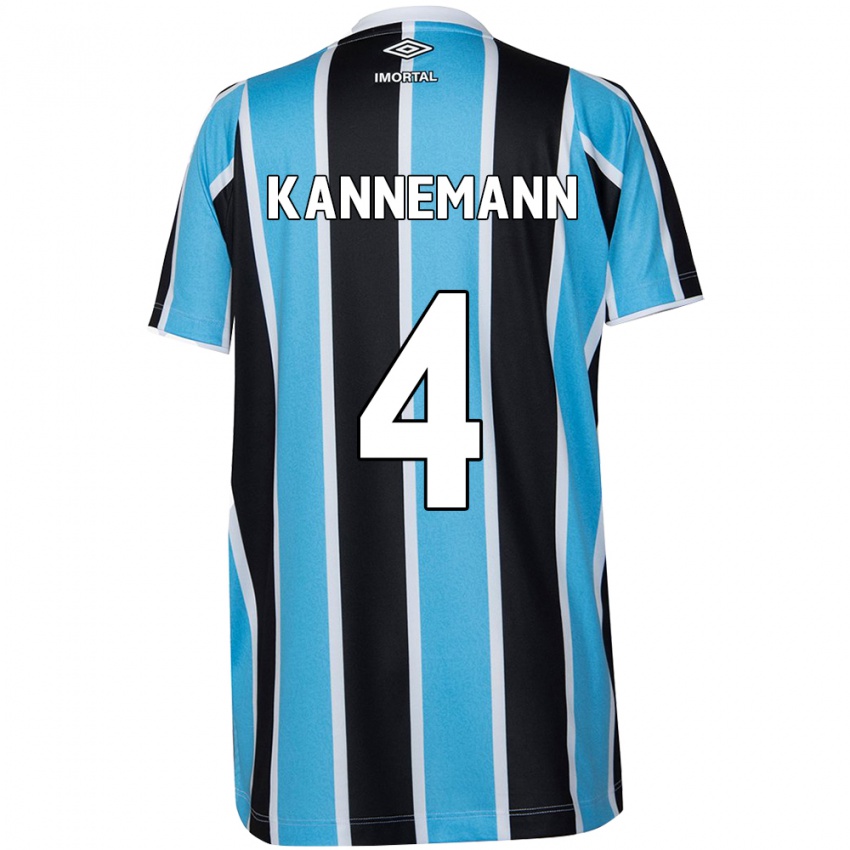 Homem Camisola Walter Kannemann #4 Azul Preto Branco Principal 2024/25 Camisa