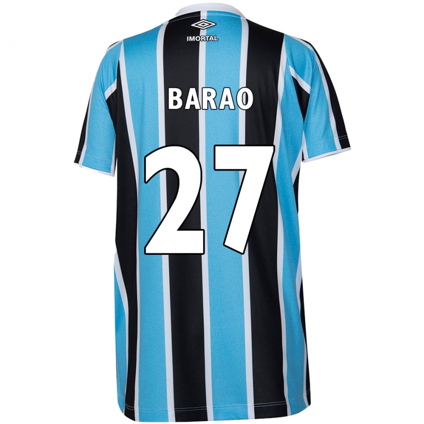 Homem Camisola Dani Barão #27 Azul Preto Branco Principal 2024/25 Camisa