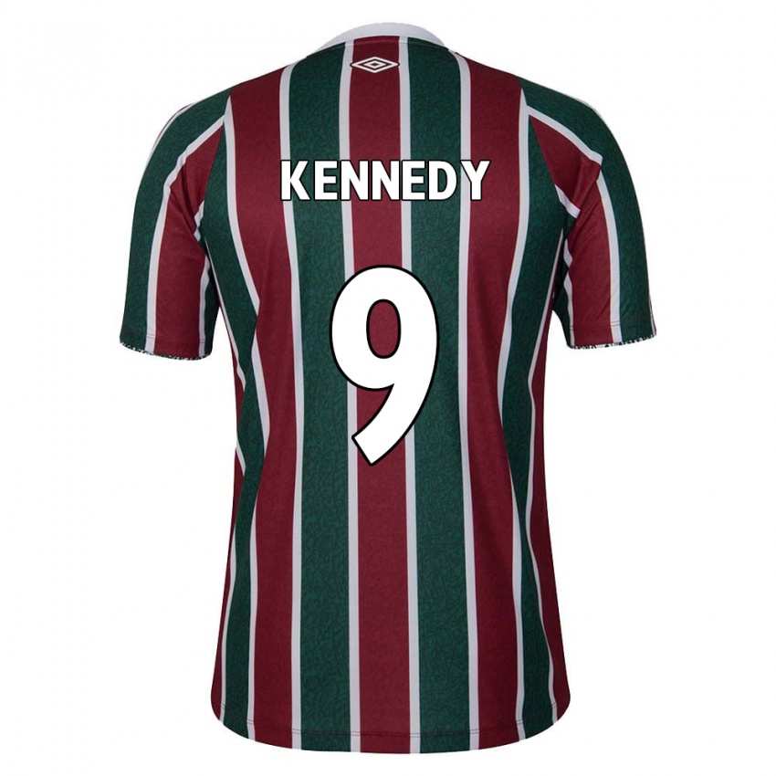 Homem Camisola John Kennedy #9 Verde Castanho Branco Principal 2024/25 Camisa