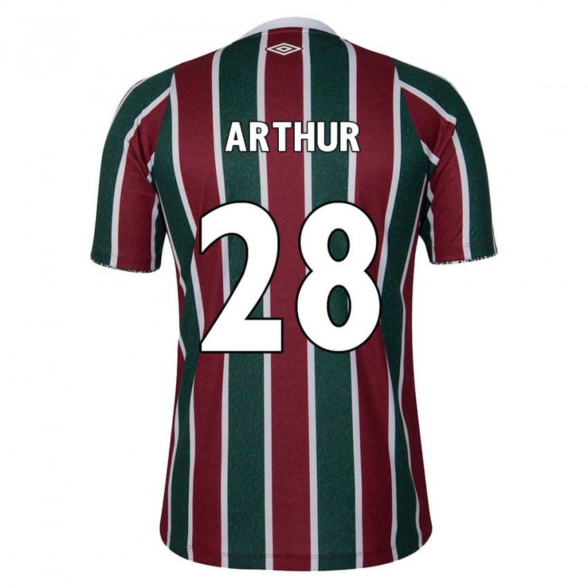 Homem Camisola Arthur #28 Verde Castanho Branco Principal 2024/25 Camisa