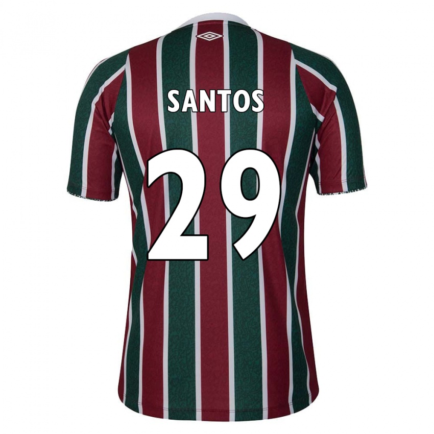 Homem Camisola Thiago Santos #29 Verde Castanho Branco Principal 2024/25 Camisa