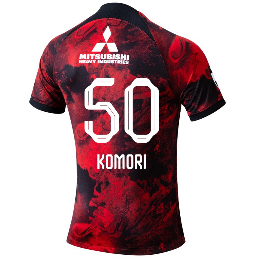 Homem Camisola Haruki Komori #50 Vermelho Preto Principal 2024/25 Camisa