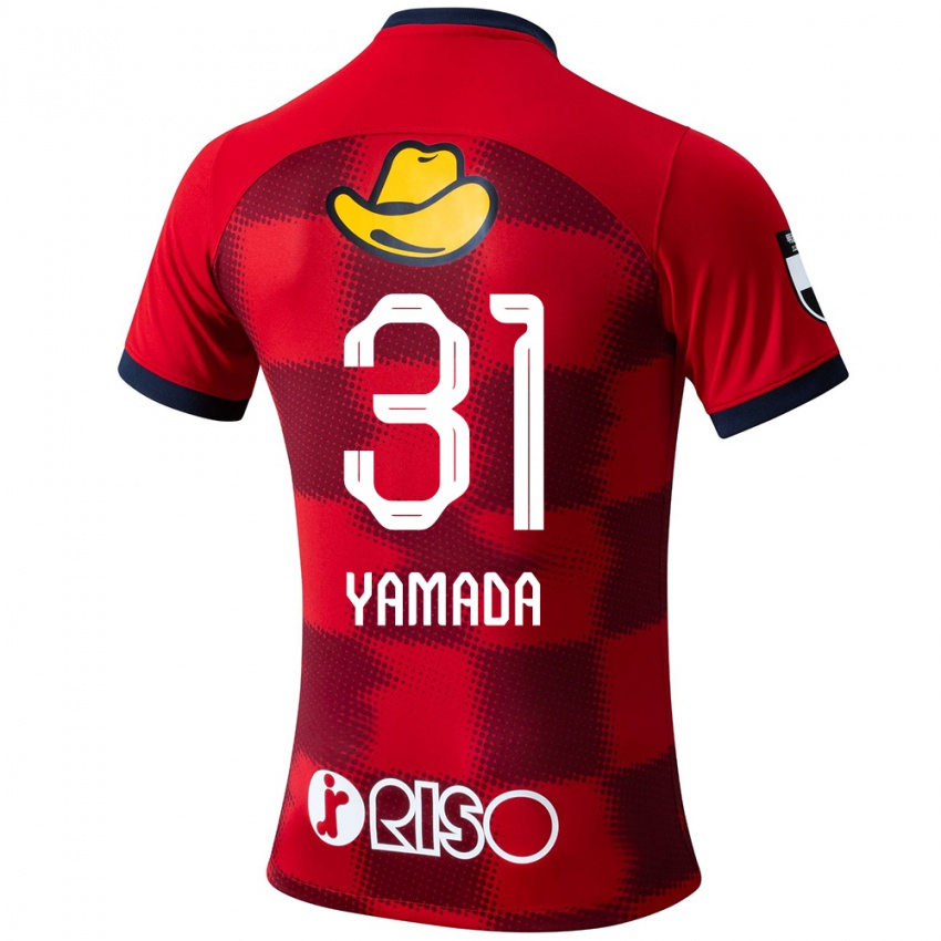 Homem Camisola Taiki Yamada #31 Vermelho Azul Branco Principal 2024/25 Camisa