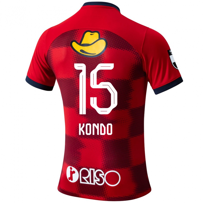 Homem Camisola Daisuke Kondo #15 Vermelho Azul Branco Principal 2024/25 Camisa