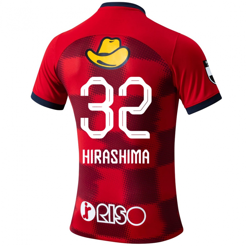 Homem Camisola Daigo Hirashima #32 Vermelho Azul Branco Principal 2024/25 Camisa